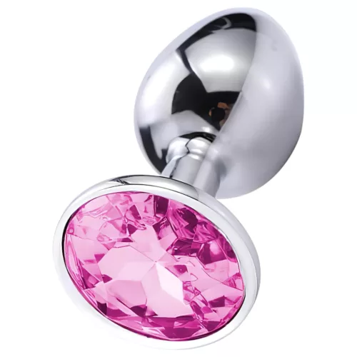 Sunfo - fém anál plug pink kővel