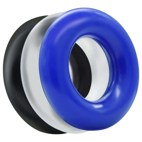 Lonely Stay Hard - színes péniszgyűrű szett - 3 részes