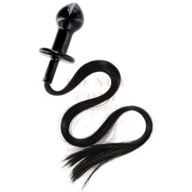 Üveg tágító lófarokkal - fekete Üveg tágító lófarokkal - fekete