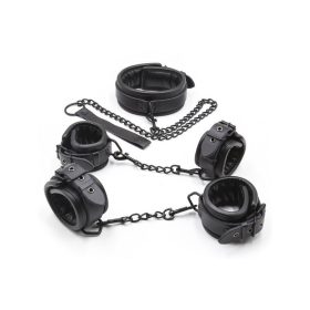 Nyakörv, póráz és bilincs szett