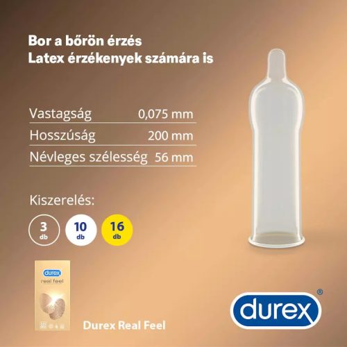 Durex Reel Feel latexmentes óvszer - 10 db