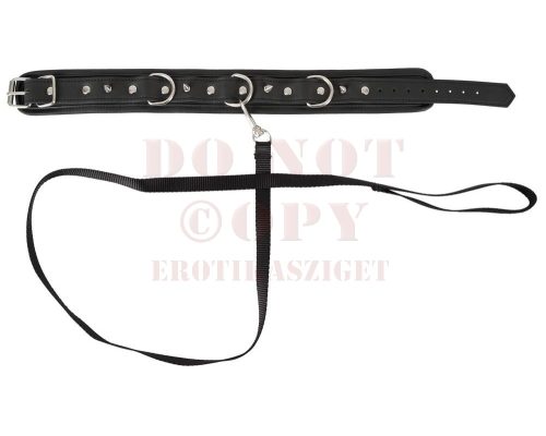 Vegan Fetish szegecses nyakörv pórázzal