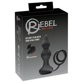   Rebel 2in1 - akkus, rádiós anál vibrátor péniszgyűrűvel