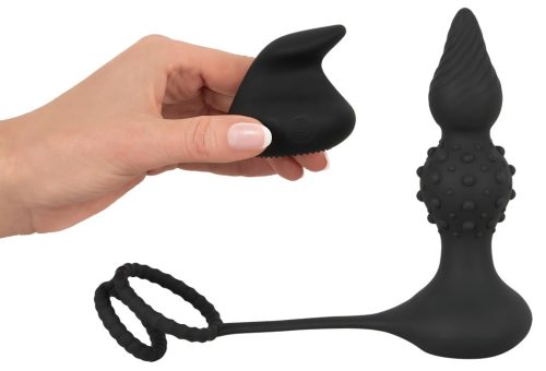 Rebel 2in1 - akkus, rádiós anál vibrátor péniszgyűrűvel