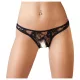 Cottelli nyitott fekete csipkés szextanga - M
