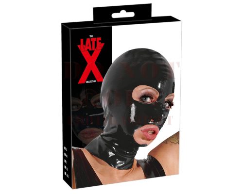 Fekete latex fejmaszk