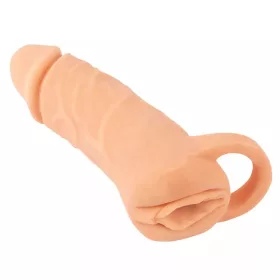   Nature Skin péniszhosszabbító és maszurbátor egyben - 18 cm