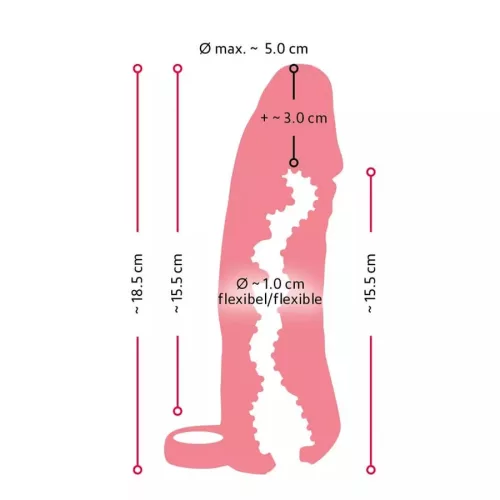 Nature Skin péniszhosszabbító és maszurbátor egyben - 18 cm