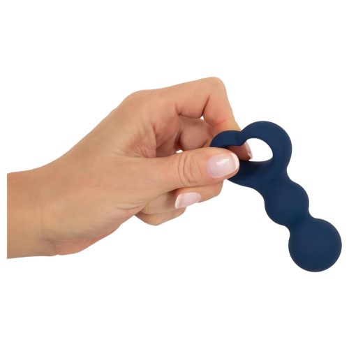 Magic Shiver - gömbös kék anál plug - öko kiszerelés