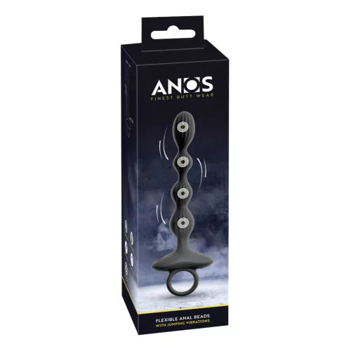 Anos - 2 motoros anál vibrátor mozgó golyókkal 