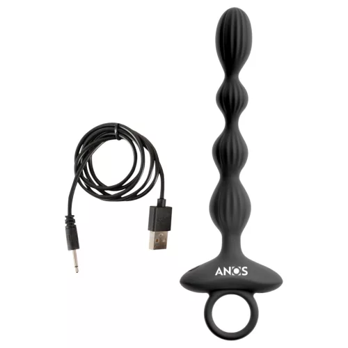 Anos - 2 motoros anál vibrátor mozgó golyókkal 