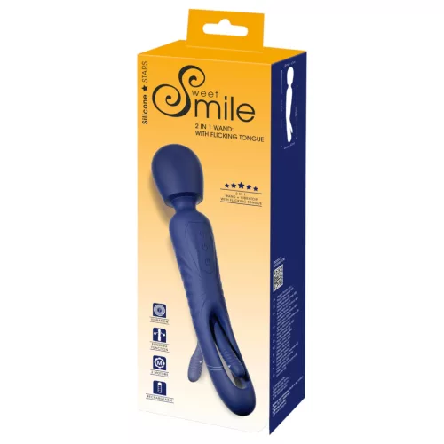 Smile - 2in1 nyelves kék masszírozó vibrátor