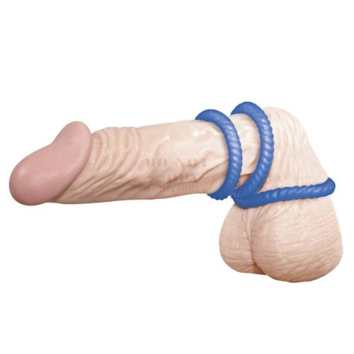 Lust szilikon péniszgyűrű trió - kék