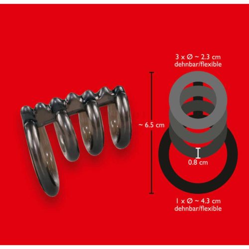 Bad Kitty - tüskés, négyszeres péniszgyűrű