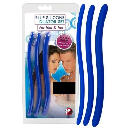 Kék szilikon húgycsőtágító - DILATOR - 3 db