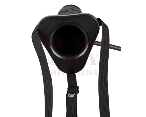 Felcsatolható pumpálható üreges fekete dildó