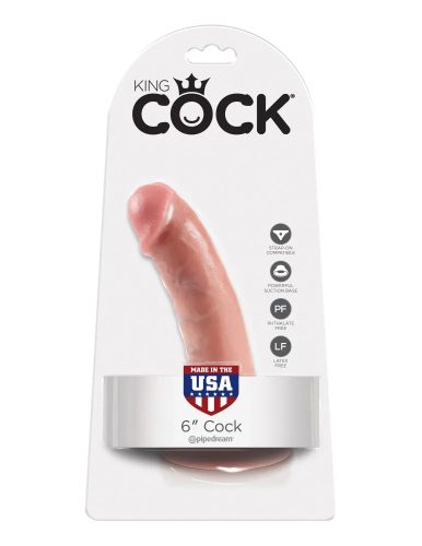 King Cock bőrhatású letapasztható dildó - 15 cm