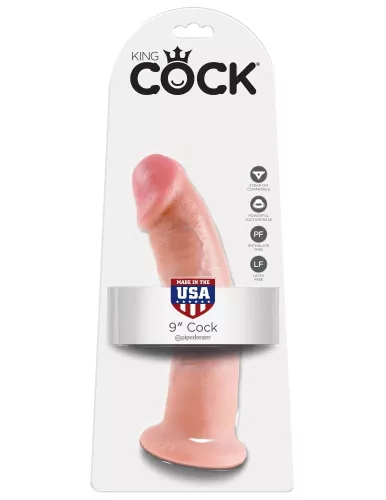 King Cock bőrhatású letapasztható dildó - 23 cm