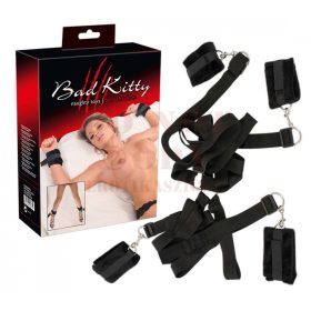 Bad Kitty négyes kötöző szett - fekete  Bad Kitty négyes kötöző szett - fekete