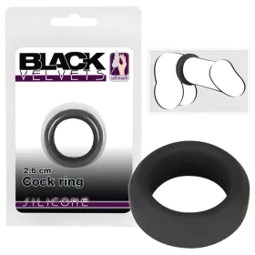 Black Velvet vastagfalú fekete péniszgyűrű - 2,6cm