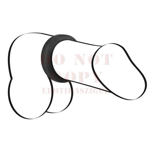 Black Velvet vastagfalú fekete péniszgyűrű - 2,6cm