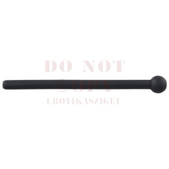 Üreges szilikon húgycsőtágító dildó - fekete dilator