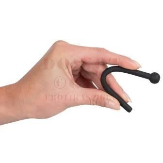Üreges szilikon húgycsőtágító dildó - fekete dilator