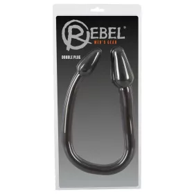 Rebel double plug - dupla fekete anál kúp dildó