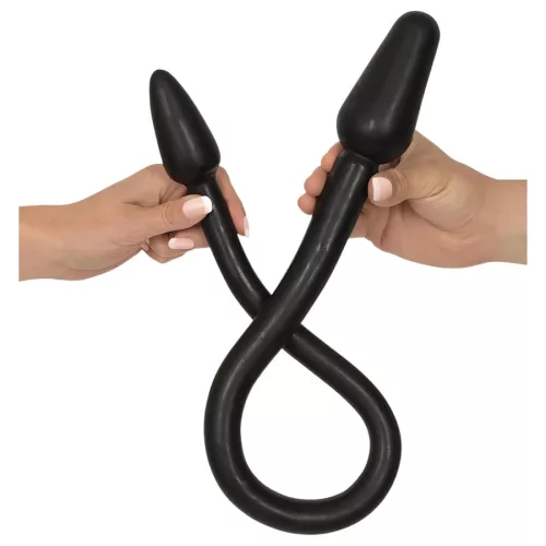 Rebel double plug - dupla fekete anál kúp dildó