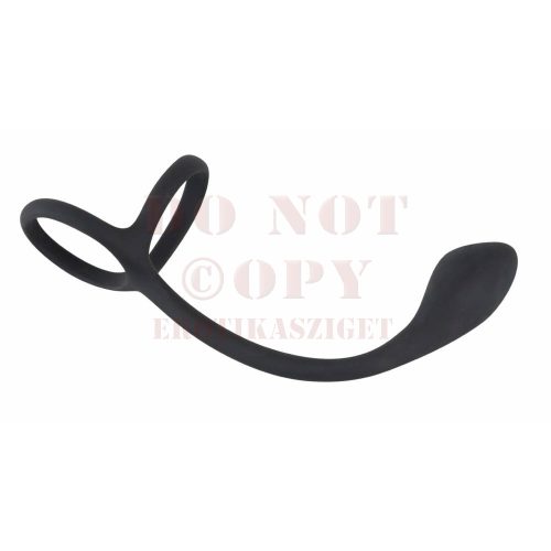 Vékony szilikon prosztata izgató pénisz és heregyűrűvel