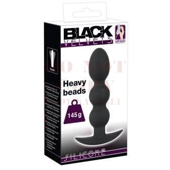 Black velvet gömbös anál dildó - 145 g