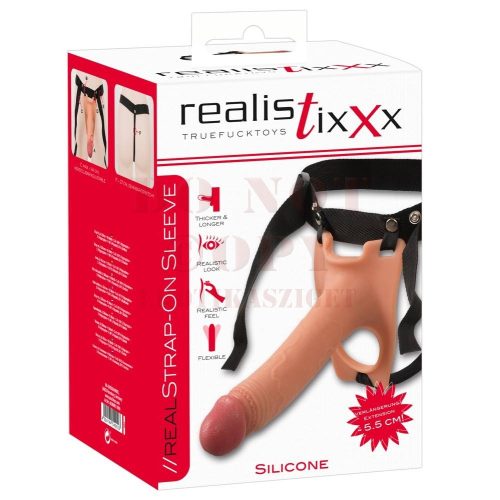 Realistixxx felcsatolható üreges dildó + 5,5 cm-es hosszabbítás
