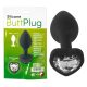 You2Toys fehér köves anál plug - fekete