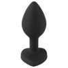 You2Toys fehér köves anál plug - fekete