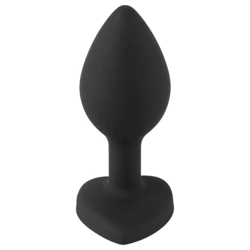 You2Toys fehér köves anál plug - fekete
