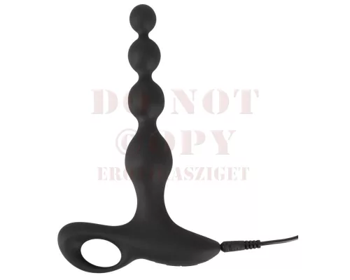 Tölthető anál vibrációs füzér - Black Velvet