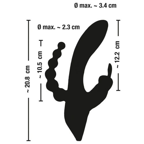Smile háromágú akkus vízálló vibrátor 