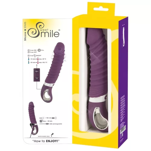 Smile tölthető melegítős vibrátor - lila