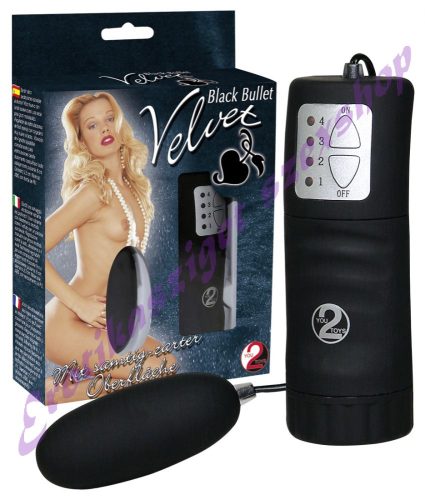 Velvet fekete vibrokéj - bársonyos