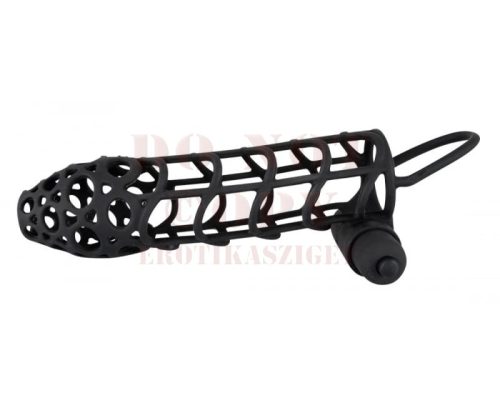 Szilikon rácsos vibrációs péniszköpeny