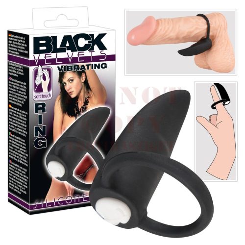 Black Velvet vibrációs ujjazó és péniszgyűrű