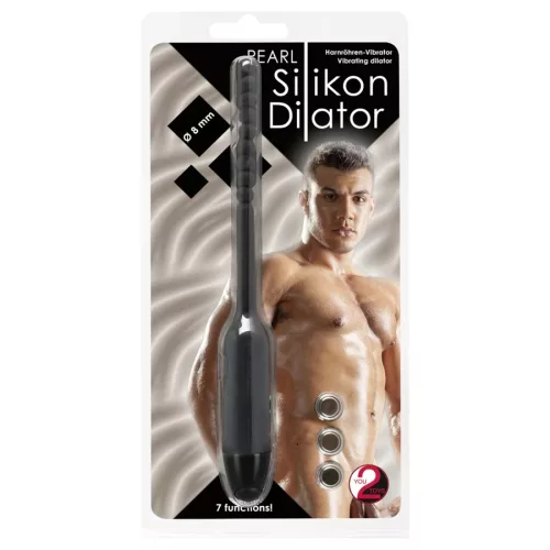 Gömbös szilikon húgycsővibrátor - dilator 