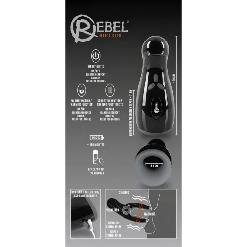 Rebel fűthető fel-le mozgó maszturbátor
