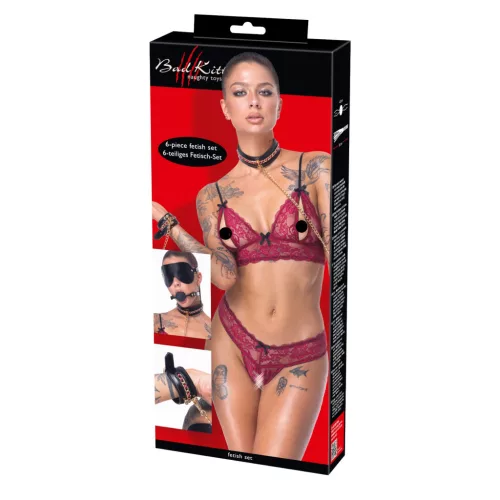 Bad Kitty - fekete bondage szett - 6 részes