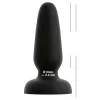 Black Velvets - fekete szilikon anál plug  - S