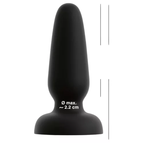 Black Velvets - fekete szilikon anál plug  - S