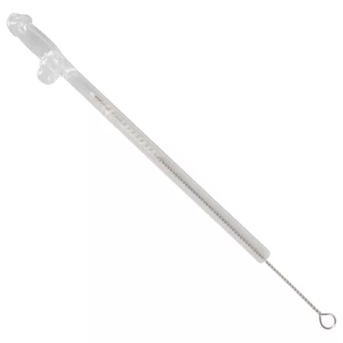Áttetsző pénisz üveg szívószál - Straw Willy
