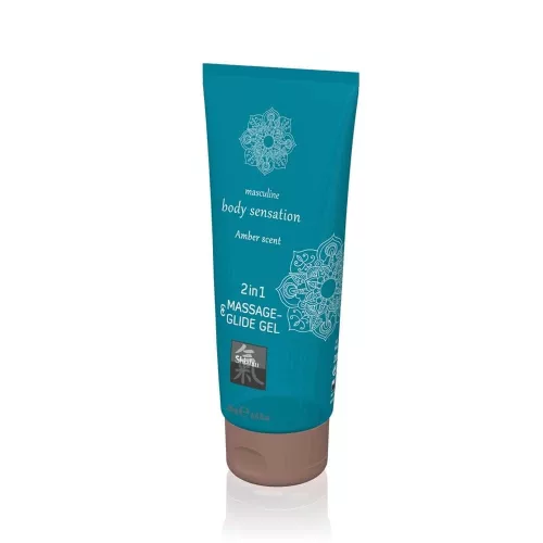 Massage & glide gél  2 in 1 - amber scent