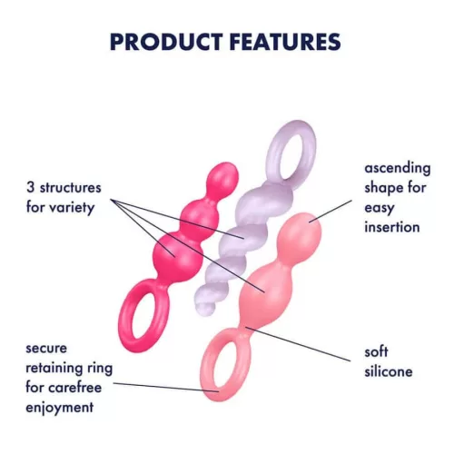Satisfyer színes  anál füzér szett