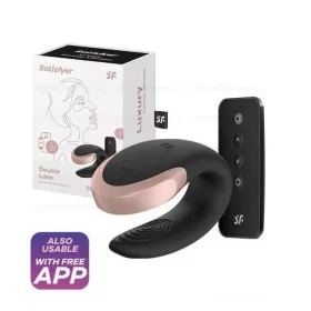 Satisfyer double love- tölthető fekete párvibrátor